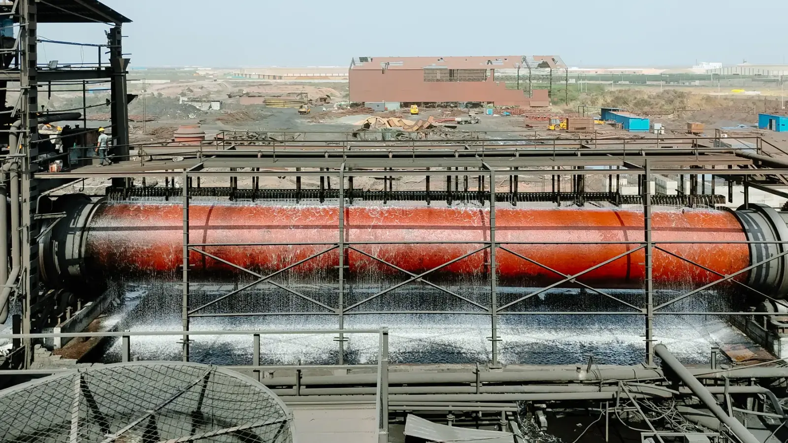 Rotary kiln at the SAL Steel sponge iron facility