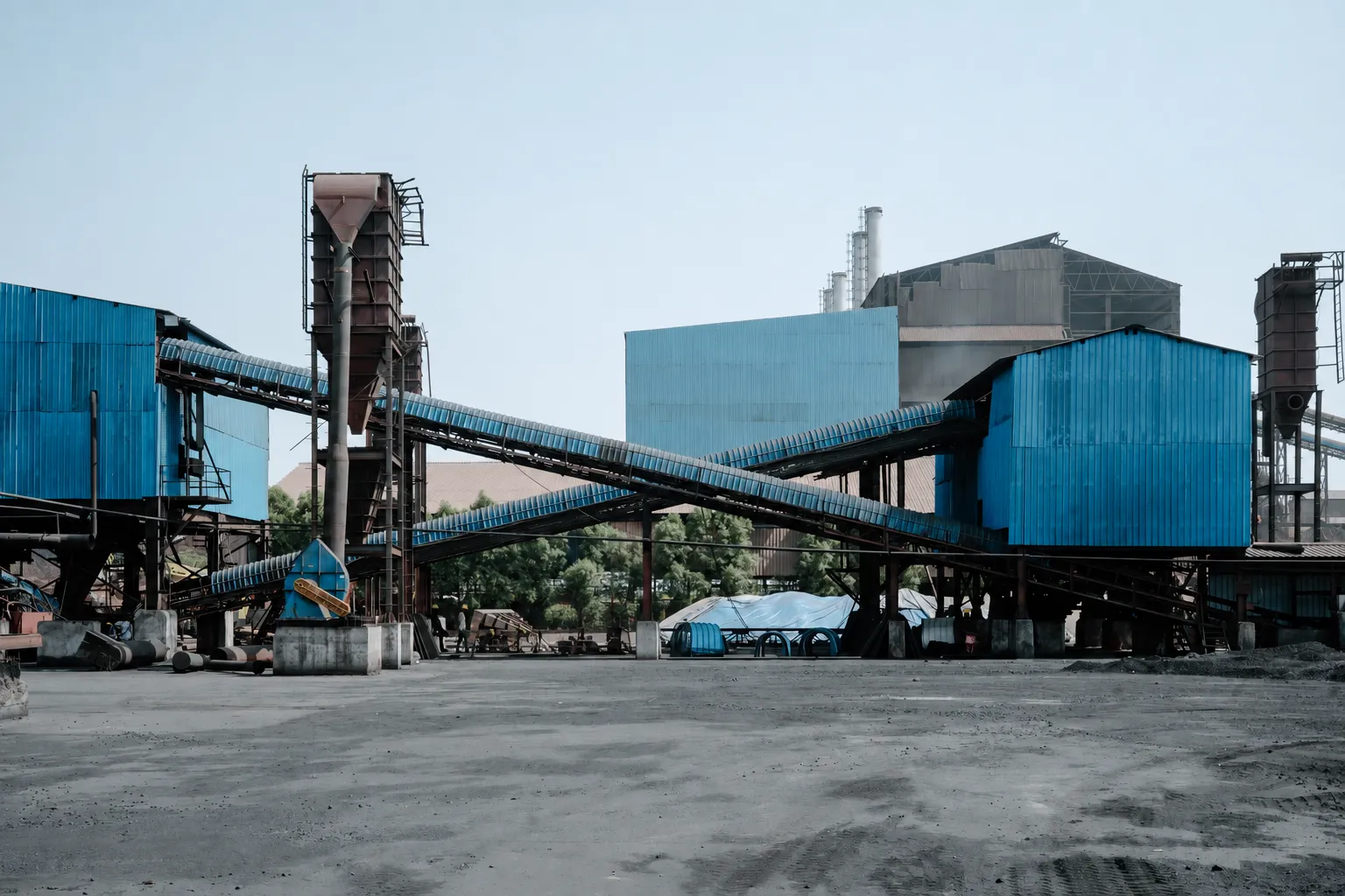 Aerial view of the SAL Steel integrated manufacturing complex in Gujarat